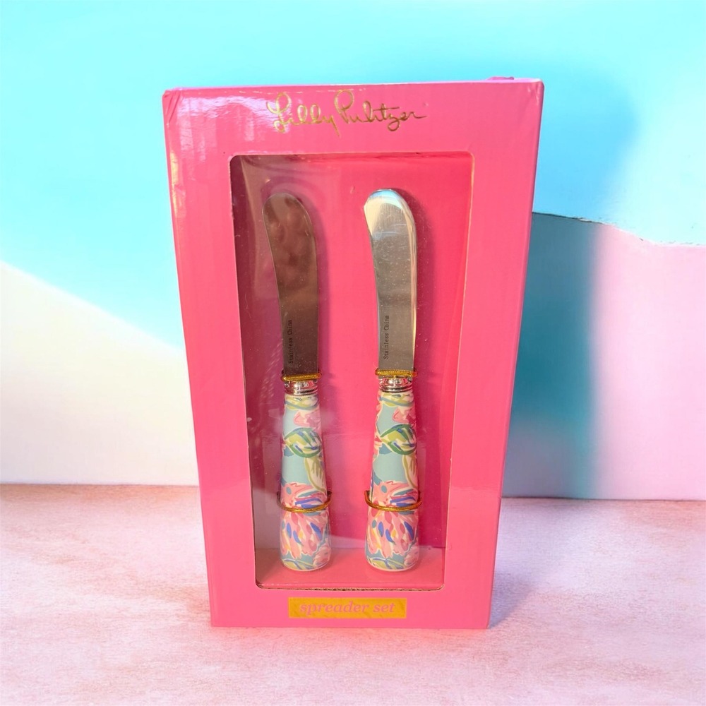 Lilly Pulitzer Totally Blossom GWP Spreader Set 2pc Stainless Steel 004347